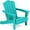 Aruba Blue, variant on KINGYES Folding HDPE Adirondack Chair, All-Weather Outdoor Fir Pit Chairs for Patio Garden Backyard, Black