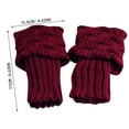 thumbnail image 2 of Winter Warm Boot Cuffs for Women, Crochet Knitted Leg Warmers Boot Topper Socks Gift(Wine), 2 of 3