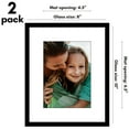 thumbnail image 6 of Americanflat 8" x 10" Picture Frame with Mat for 5x7 - Modern Design, Shatter-Resistant Glass, PVC Frame 2 Pack - Black, 6 of 7