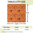 thumbnail image 2 of Halloween Spooky Icons Pattern Square Fitted Tablecloth with Elastic Edge,Square Table Cover,Washable Elastic Table Cover for Home Kitchen Party Decor 34"x34", 2 of 6