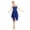 Blue, variant on Women's Lyrical Dance Dress Sleeveless Asymmetrical Chiffon Skirted Leotard Dancing Dress Red S