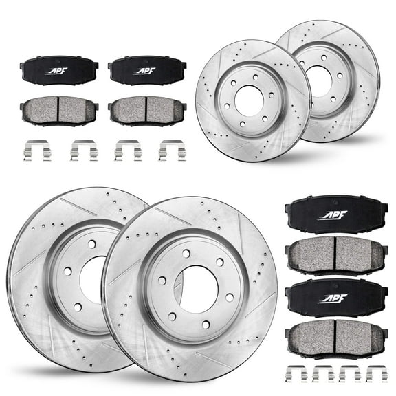 APF Full Brake Kit Rotors and Pads for Nissan Frontier 2005-2018