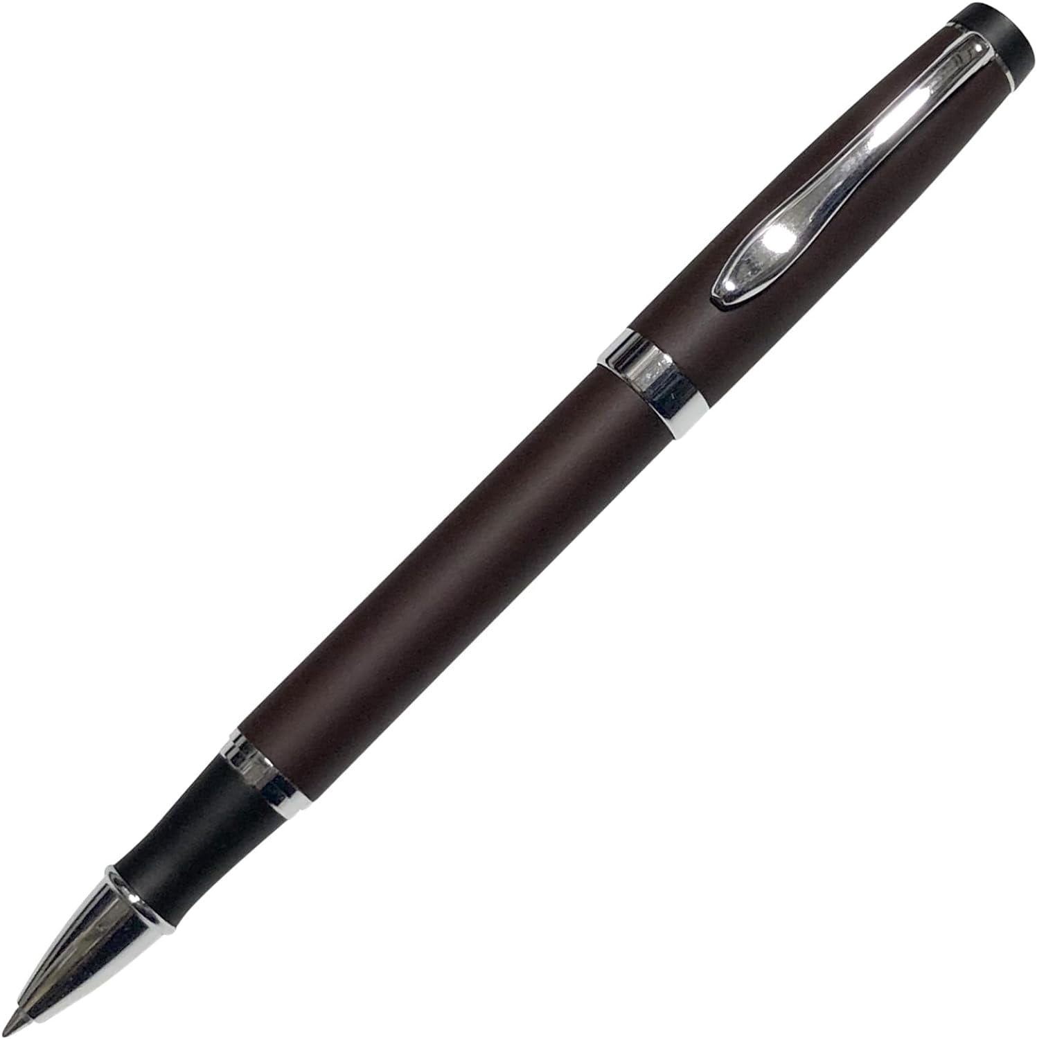 Gripper Rollerball Pen - Matt Brown with Anti Slip Grip (Budget Friendly Pen)