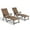 Brown, variant on Pellebant 2PCS Adjustable Aluminum Patio Chaise Lounge Chair - N/A Espresso