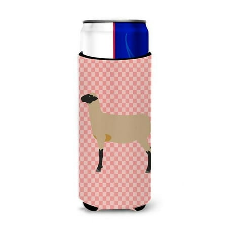 

Hampshire Down Sheep Pink Check Michelob Ultra Hugger for Slim Cans - Pink Check