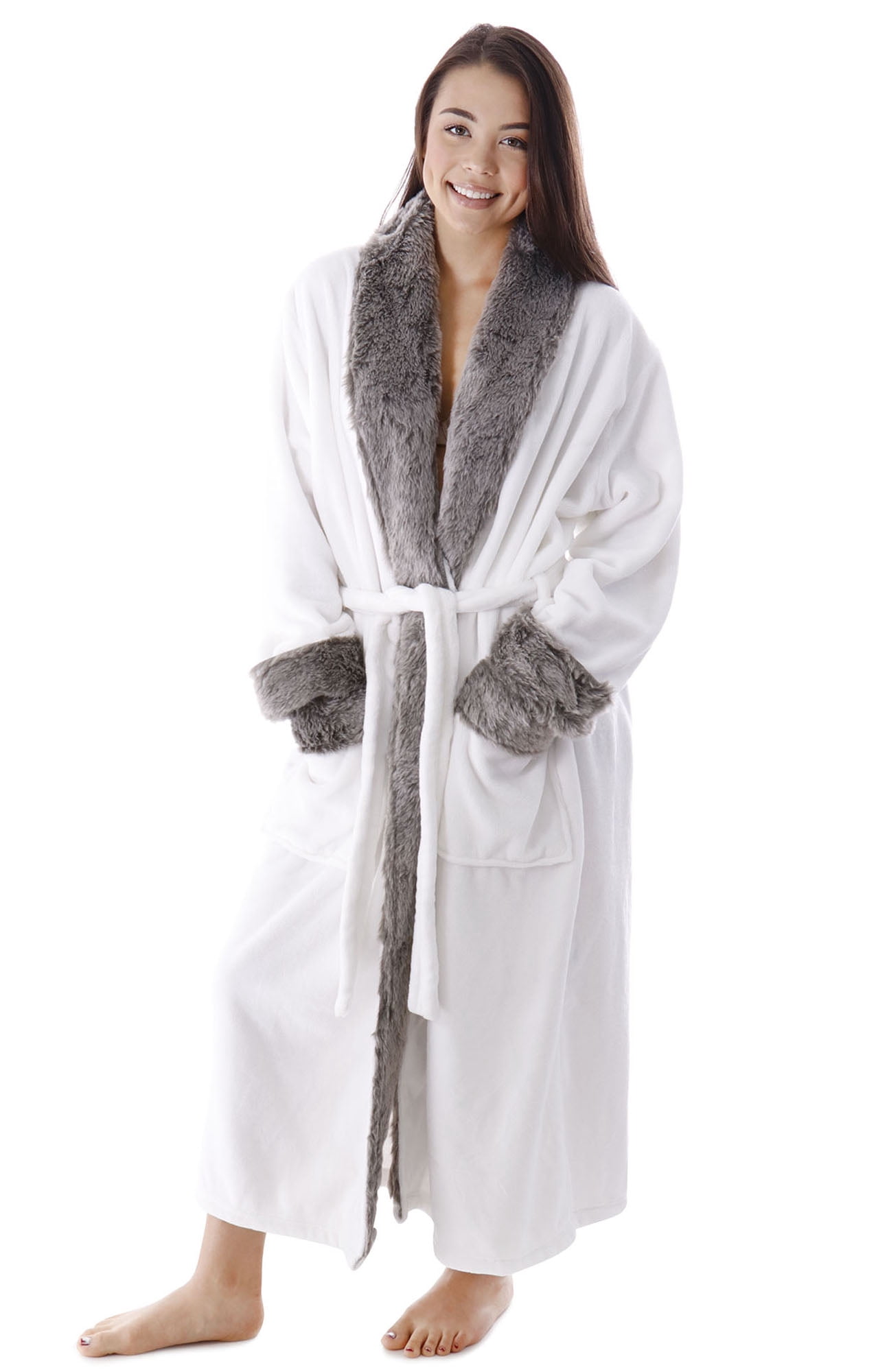 faux fur robe mens