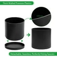thumbnail image 6 of 12 Inch Plastic Planter Pots for Plant Pot with Drainage Hole and Seamless Saucers, Black Color, 6 of 7
