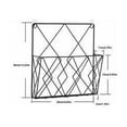 thumbnail image 3 of Estante para archivos de pared de alambre de acero, soporte para archivos de pared colgante con líneas limpias y diseño con cable, solución de almacenamiento conveniente para catálogos, revistas y, 3 of 5