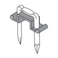thumbnail image 1 of King Manufacturing 6023 Blue Plastic Insulating Staple, 1 of 1