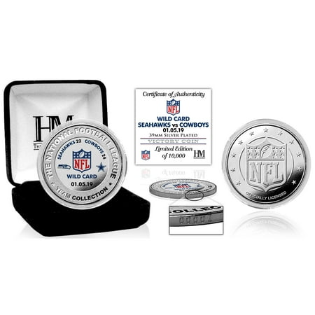 - Dallas Cowboys Highland Mint 2018 NFL Playoffs Wild Card Victory Silver Mint Coin - No Size
