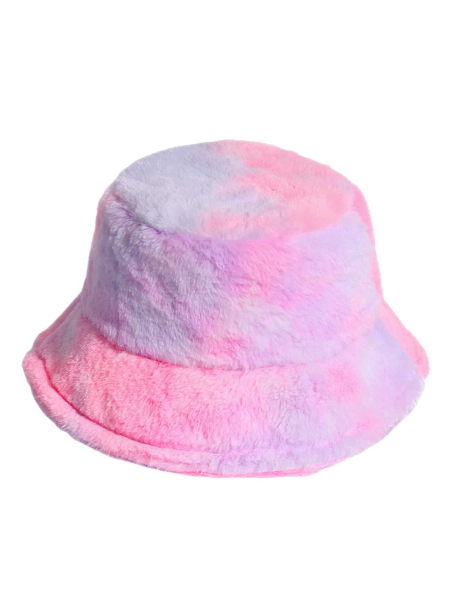 Faux Fur Bucket Hat Fleece Warm 