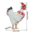 thumbnail image 6 of Light Up Chicken with Scarf Patio,Christmas Blow Molds,15.75in Christmas Chicken Decorations,3D Christmas Decorations with Color Lights,Rooster Garden Stakes for Ground Lawn Outdoor Decor, 6 of 7