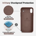 thumbnail image 5 of for iPhone XR Phone Case, [Shockproof Silicone Series] [Non-Slip] Full Body Protective Case for iPhone 10 XR 6.1” (Chocolate), 5 of 13