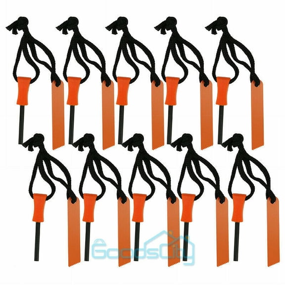 Lot 10 Flint Fire Starter Magnesium Steel Striker Emergency Survival Camping