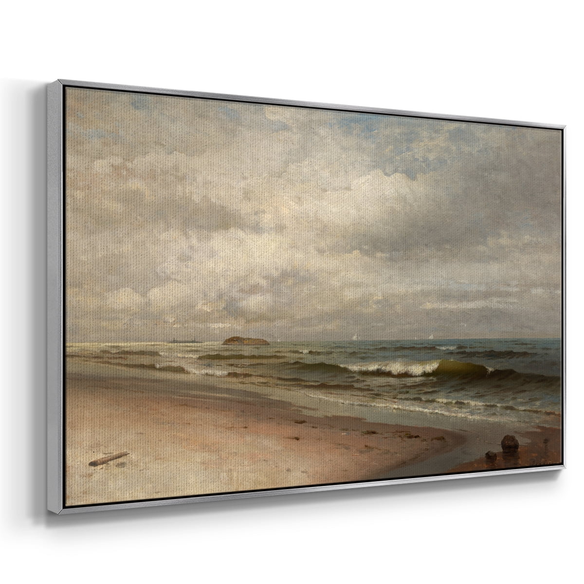 Vintage Landscape-MV By Wexford Home Framed in Silver Wood Gallery Wrapped Canvas 27 in. x 41 in.