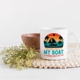thumbnail image 2 of Retro Sometimes I Wonder If My Boat Is Thinking About Me Too, Boat Lover or Fisherman, White 11oz Ceramic Mug, 2 of 5