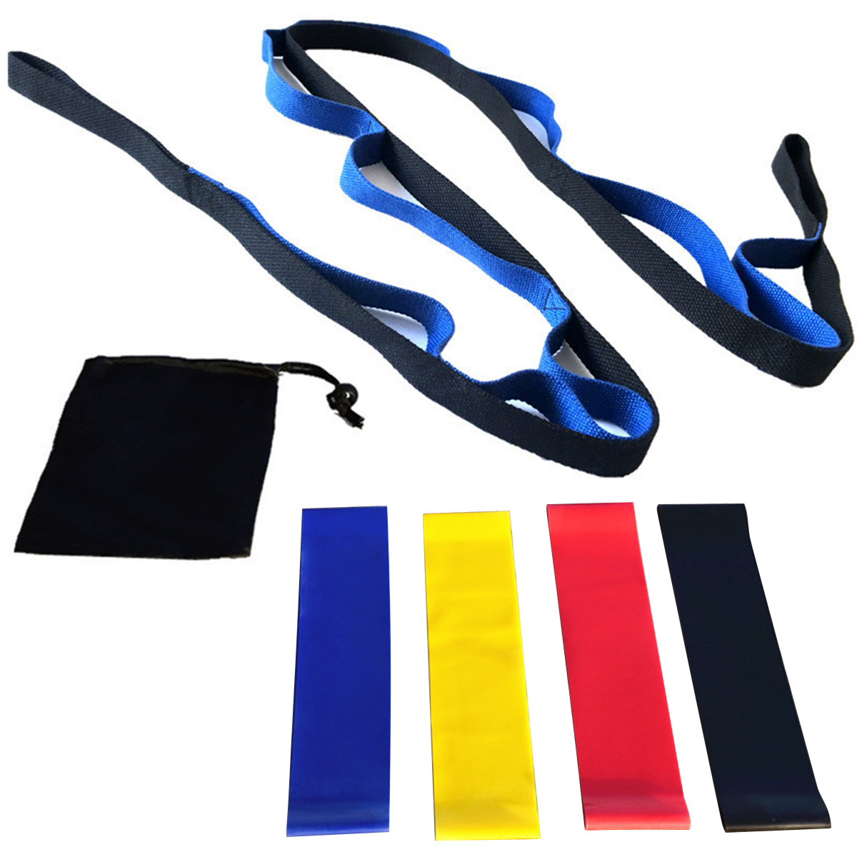 Stretch Strap with 6 Yoga Elastic Band and A Pouch Blue Walmart Canada