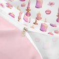 thumbnail image 4 of Castle Fairy Glam Candle Print Duvet Cover King,Pink Floral Pattern King Bedding,Grey Reversible,1 Duvet Cover and 2 Pillowcases, 4 of 6