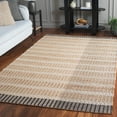 thumbnail image 2 of SAFAVIEH Natural Fiber Connor Striped Area Rug, Natural/Charcoal, 6' x 6' Square, 2 of 7