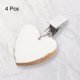 thumbnail image 3 of Pesas para mantel de mármol dorado en forma de corazón de 4 piezas con clip de metal, blanco, 3 of 7