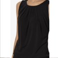 thumbnail image 2 of Femmes S2x Manches Plissé O Col Rond Débardeur Essentiel Stretch Chemisier, 2 of 6