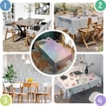 thumbnail image 5 of Colorful Tie Dye Nebula Pattern Rectangle Tablecloth 60"x102",Waterproof Polyester Rectangle Table Cloth, Wipeable Spillproof Polyester Tablecloth for Dining, Camping, Indoor and Outdoor, 5 of 6