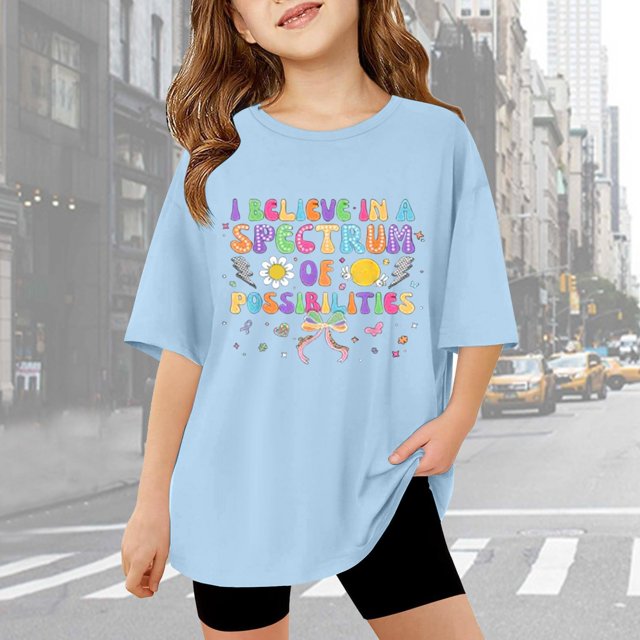 Kids Educational T-Shirt - Awareness Periodic Table Design for Girls - and Stylish Short Sleeves for Everyday Wear