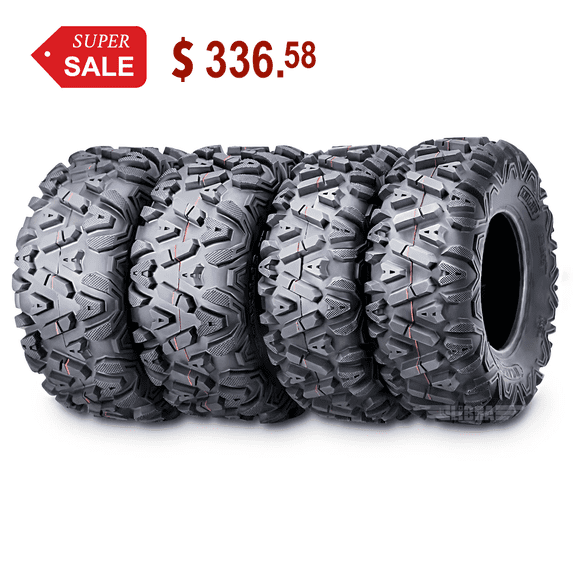 Roadguider ATV/UTV Tires 26x9-12 26x9x12 Front 26x11-12 26x11x12 Rear 10277/278, Set of 4