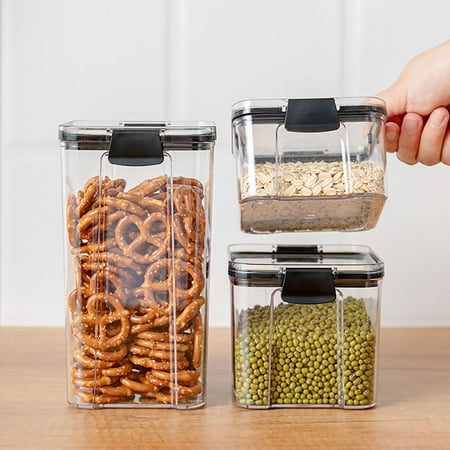 clear storage cereal walmart airtight sacks sealed dispenser jar container fresh square box