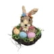 thumbnail image 4 of Cesta de conejo de Pascua tejida, figuras de conejo, regalo de Pascua de mimbre, cesta de dulces con forma de huevo de conejo para balcón, 4 of 9