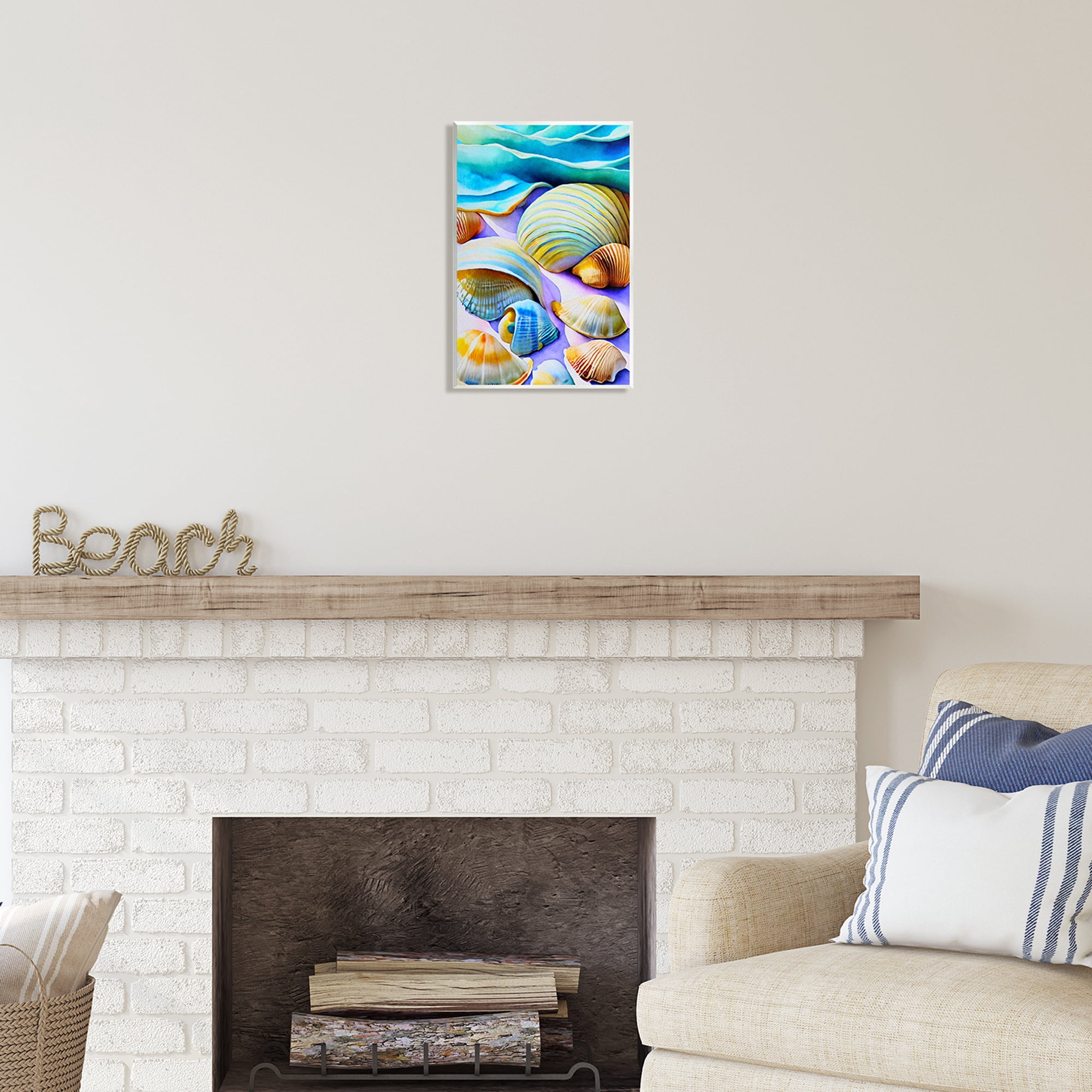 Stupell Industries Vivid Shells Abstraction Nature Painting Unframed Art Print Wall Art, 10 x 15