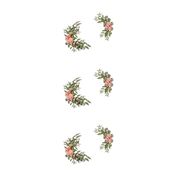Naiovety Letreros de boda de flores de imitación, buena textura, apariencia realista, umbral de puerta de pared artesanal exquisito, rosa Type1 NO1