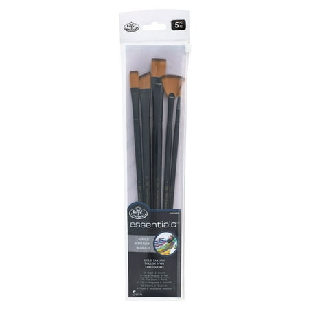 UPC: 0090672386472 | Royal & Langnickel® Essentials™ Acrylic Gold Taklon 5 Piece Brush Set