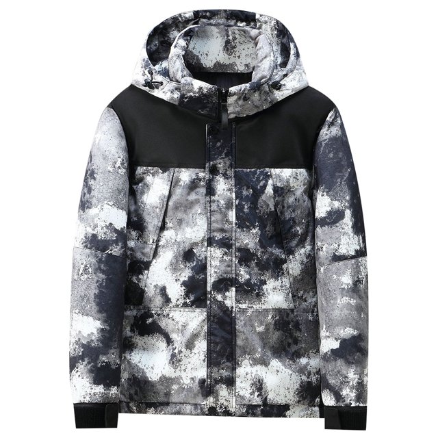 Gibobby Chamarra casual hombre chamarra acolchada ligera con capucha y aislamiento térmico para hombre, para correr y viajar(Camuflaje,G)