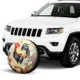 thumbnail image 2 of KAKALAD Birds Lovely Rooster Spring Flowers Seasons 02 Spare Tire Cover Universal Vehicle Accessories Buckle Car Tools 14”in, 2 of 6