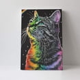 thumbnail image 4 of 16x24 inch Canvas Frameless Painting Rainbow Cat,Rustic Cat'S Nest Decor Accessory,Fun Rainbow Cat Modern Style Canvas Paintings,Gift For Cat & Rainbow Enthusiast,Cafes.Lounge,Man Cave Decor, 4 of 6