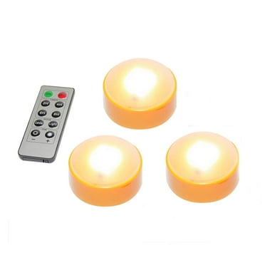 Halloween LED Pumpkin Lights Battery Operated - Orange Pumpkin Lights with Timer and Remote Halloween Decor - Halloween Jack-O-Lantern Decoration Outdoor - Flameless Pumpkin Candles 3-pack
