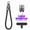 Black, variant on 240W Lanyard Charging Cable 2-in-1, Type-C Braided Fast Charge & Anti-Loss Wrist Strap, 0.98ft(Pink)