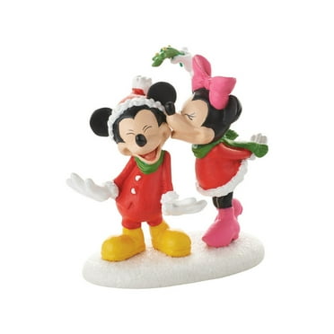 Department 56 Disney Village Mickey's Christmas Kiss Figurine 2.75in H