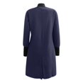 thumbnail image 3 of UJNDER Women's Solid Color Casual Zipper Hooded Long Coat Jacket Fall Jackets for Women Navy L, 3 of 6