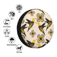 thumbnail image 4 of Gukieu Yellow Flowers Hummingbird Print Car Tire Cover, Adjustable Waterproof and Dustproof Tire Protection Cover, Suitable for SUV, Truck, Van-16 inch, 4 of 6