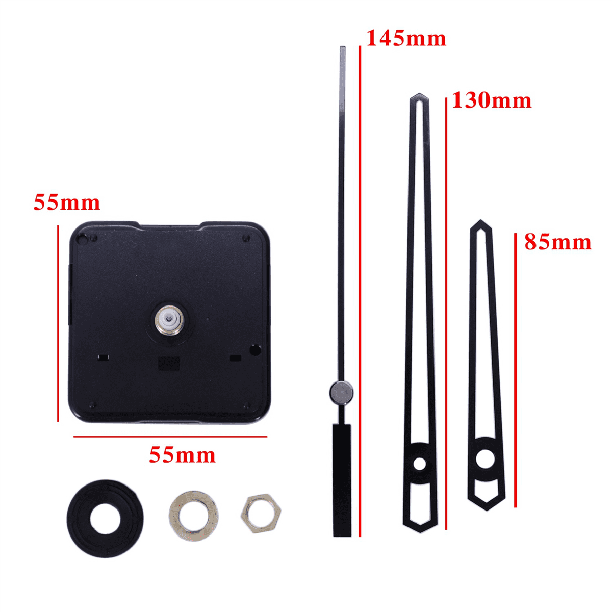 10 Set Replacement Wall Clock Repair Parts Pendulum Movement Mechanism Quartz Clock Motor with Hands & Fittings Kit