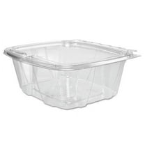 Dart ClearPac SafeSeal Tamper-Resistant/Evident Containers, Flat Lid, 32 oz, 6.4 x 2.6 x 7.1, Clear, Plastic, 100/Bag, 2 Bags/CT