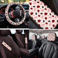 thumbnail image 3 of KUIFORTI Ladybug Bow Car Seat Covers Full Set Easy Installation 14 Pack Lanyard Keychain Holder Included Universal Fit Cars SUV Trucks Durable Elastic Fabrics Non Slip Comfortable, 3 of 3