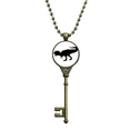 thumbnail image 1 of Dinosaur Bones Miniature Fierce Key Necklace Pendant Tray Embellished Chain, 1 of 3