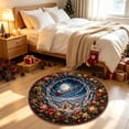 thumbnail image 6 of 3D Illusion Christmas Doormat – 23.62in Round Non-Slip Polyester Mat, Absorbent & Easy Clean, for Front Door Kitchen Bathroom Holiday Decor, 6 of 6