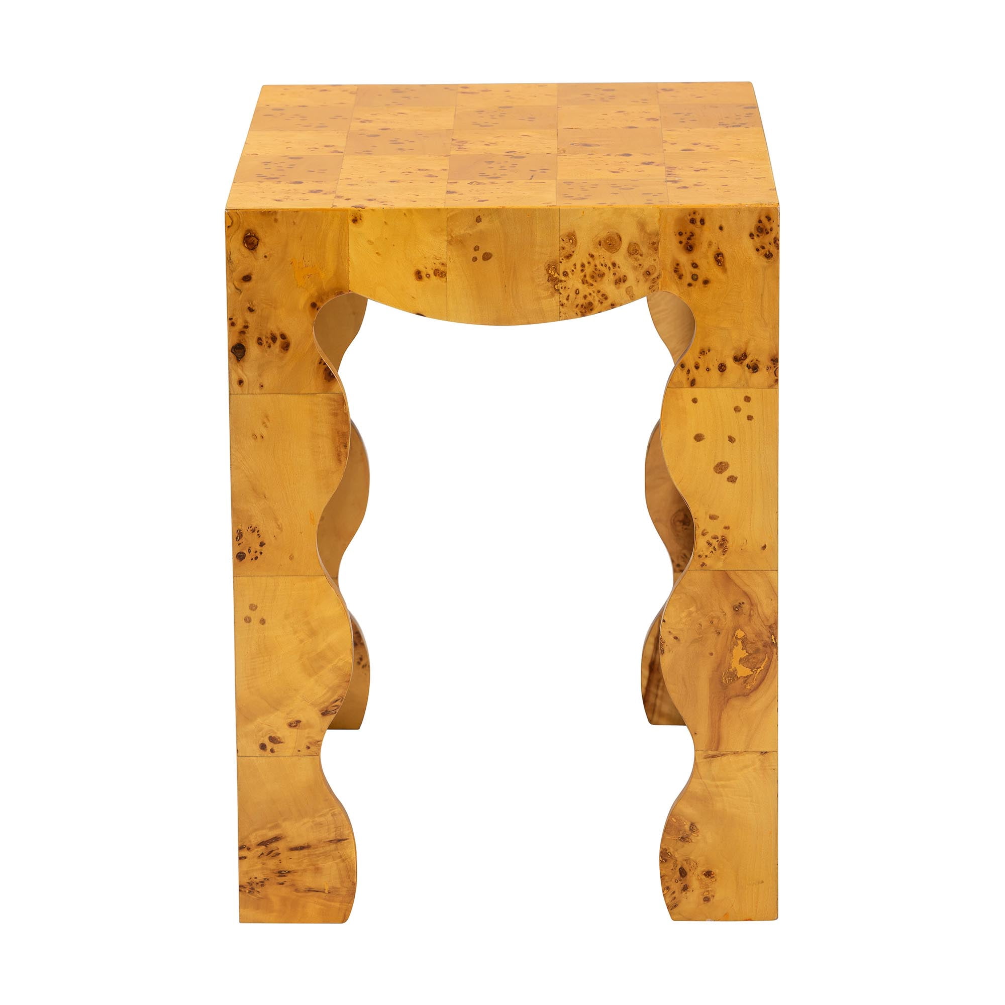 bali & pari Huxley Modern End Table, Light Mappa Burl
