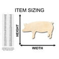 thumbnail image 2 of Unfinished Wood Pig Piglet Farm Animal Shape - Craft - up to 46" DIY 18" / 3/4", 2 of 3