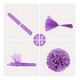 thumbnail image 2 of Kit De Decoración Para Cumpleaños Globos Xtellar Morados Y Blancos, 2 of 4