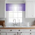 thumbnail image 3 of Purple Ombre Valance Curtains for Kitchen/Living Room/Bathroom/Bedroom Window, Rod Pocket Small Topper Half Short Window Curtains Voile Sheer Scarf, Purple White Gradient Modern Abstract Art 54"x18", 3 of 8